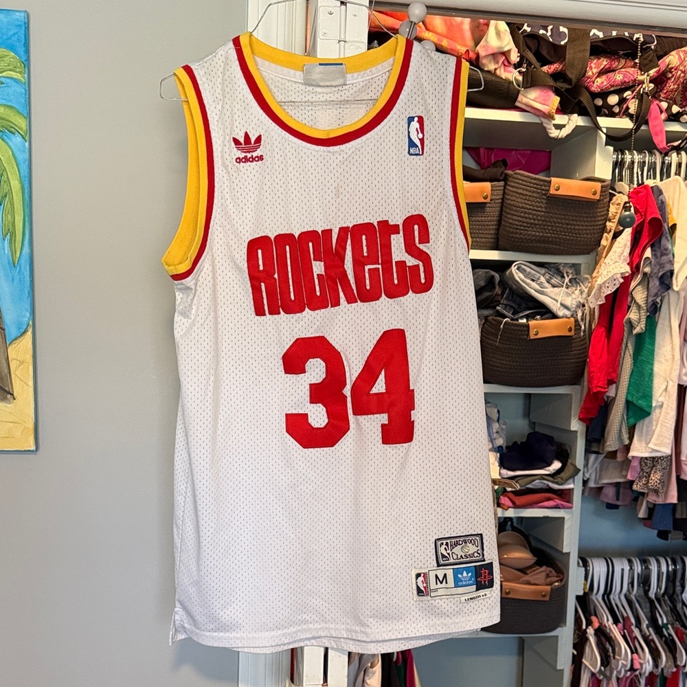 Adidas Houston Rockets Olajuwon White Jersey